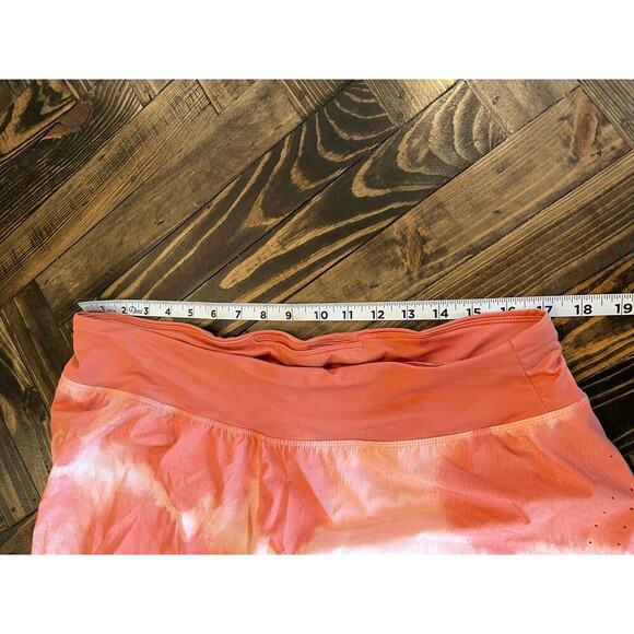 Nike DriFit Women Running Shorts XL Elastic Waist Comfy Colorful Orange Tie Dye - Picture 4 of 11